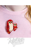 Erstwilder Eyes On You Brooch Pair model