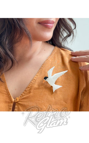 Erstwilder New Zealand Fairy Tern Brooch model