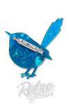 Erstwilder Purple-Crowned Fairy Wren Brooch back