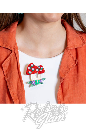 Erstwilder Forest Fun Guy Brooch model