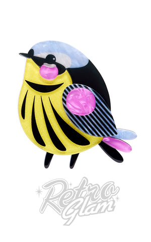 Erstwilder Melodious Magnolia Warbler Brooch