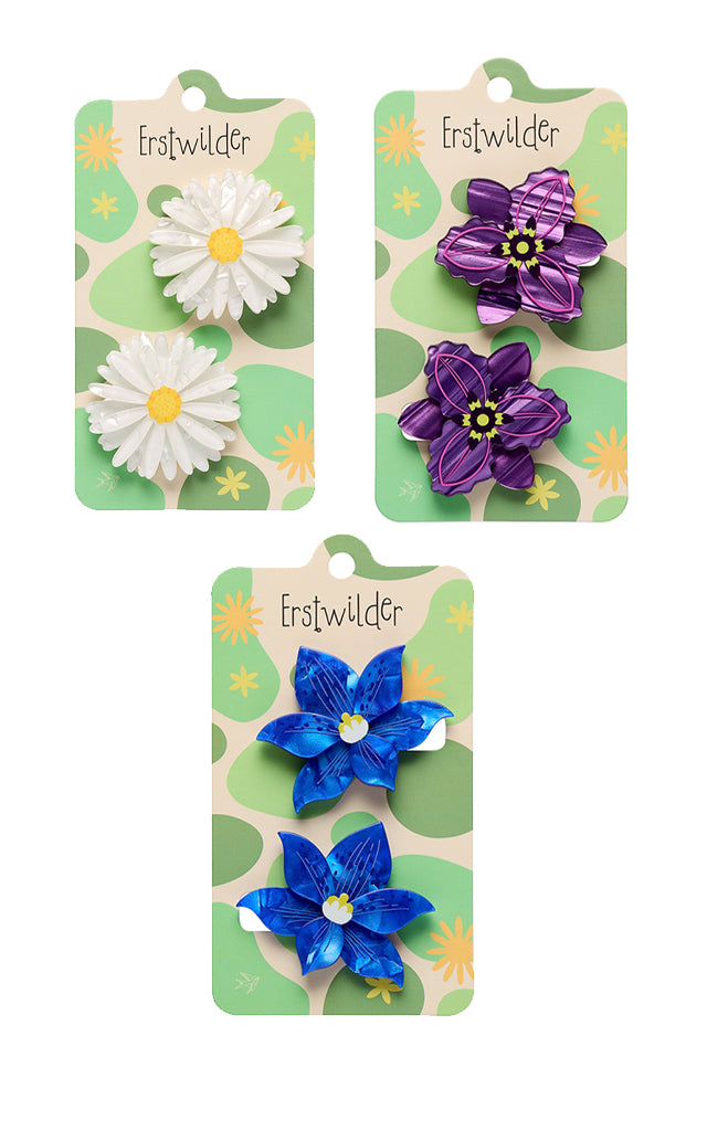Erstwilder Hair Clips Set - Daisy, Lily or Sun-Orchid