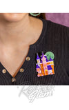 Haunted house brooch