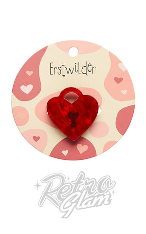 Erstwilder Heart Locket Simplified Mini Brooch card