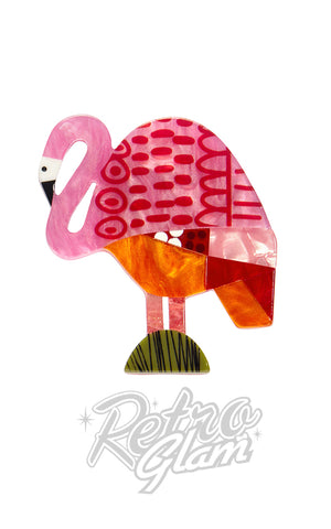 Erstwilder A Flamingo Named Honk Brooch