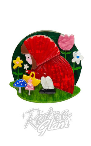 Erstwilder Hoodwinked Brooch red riding hood