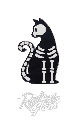 Erstwilder Bone Cat Mini Brooch