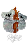 Erstwilder Among the Eucalyptus Brooch Pair koalas