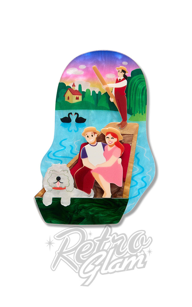 Erstwilder Love On Lake Punting Brooch