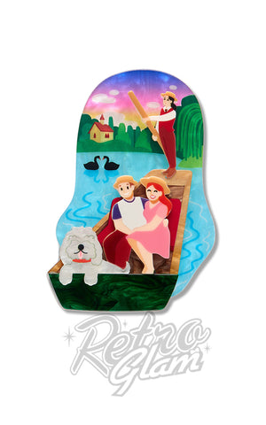 Erstwilder Love On Lake Punting Brooch
