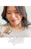 Erstwilder Maisie The Masked Owl Brooch model