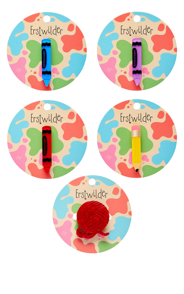 Erstwilder Arts & Crafts Mini Brooches  - 1 of 2
