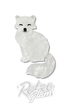 Artic fox brooch