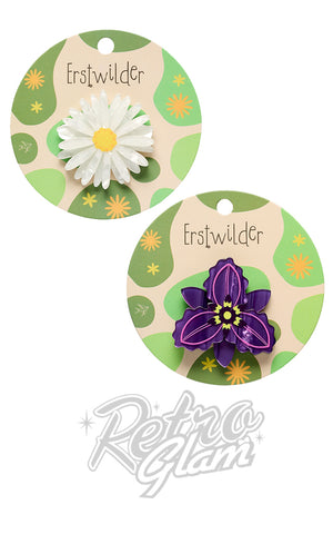 Daisy or Chocolate Lily Mini Brooch