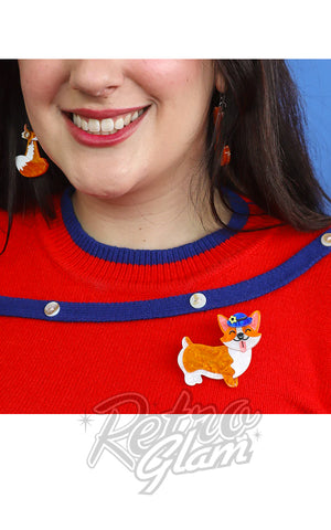 Erstwilder Susan The Corgi Brooch model