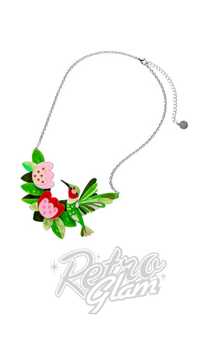 Erstwilder The Riveting Ruby-Throated Hummingbird Necklace pete cromer