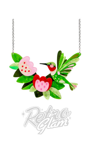 Erstwilder The Riveting Ruby-Throated Hummingbird Necklace