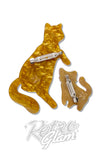 Erstwilder Purrfect Harmony Brooch Pair back