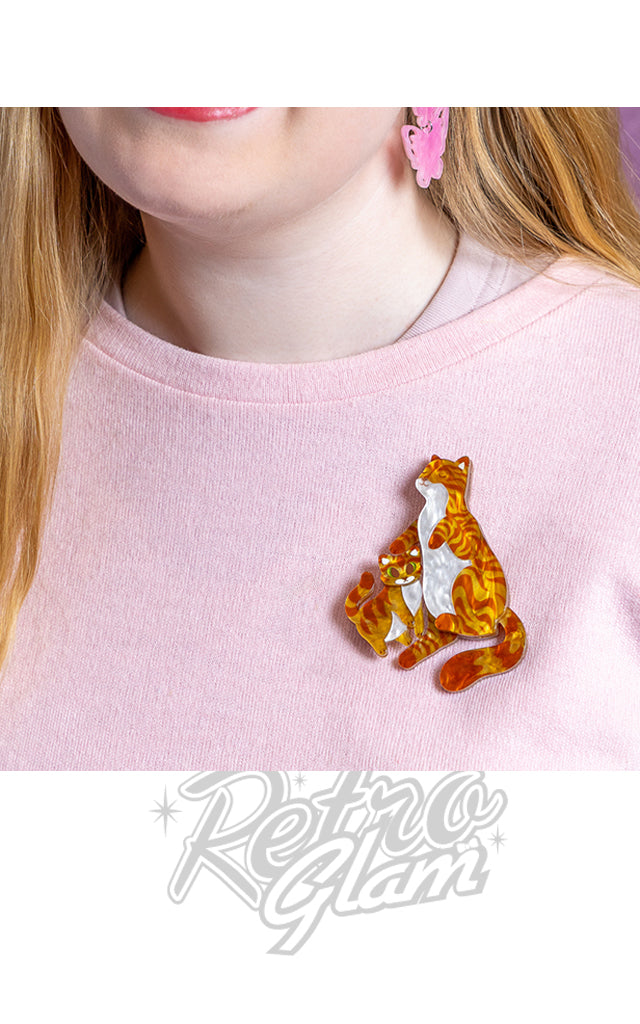 Erstwilder Purrfect Harmony Brooch Pair