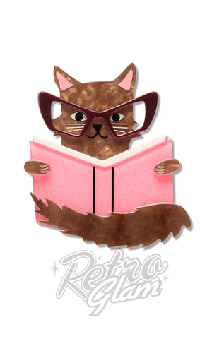 Erstwilder Puss In Books Brooch