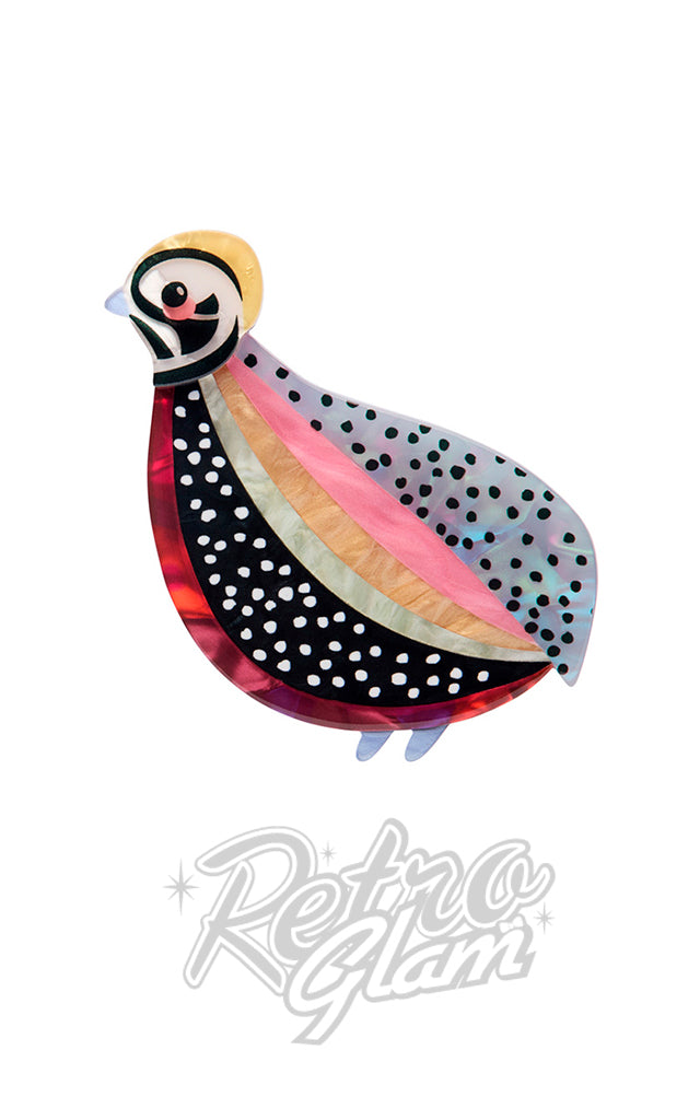 Erstwilder The Mysterious Montezuma Quail Brooch - SOLD OUT