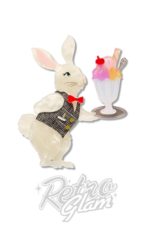 Erstwilder Rabbit Waiter Brooch