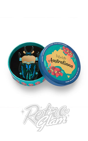 Erstwilder Ruby the Rainbow Stag Beetle Brooch box
