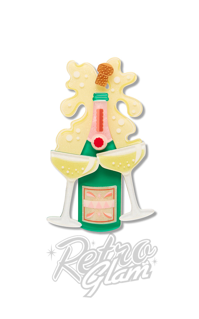 Erstwilder Raise A Glass Brooch