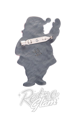 Erstwilder Santa's Surprise Brooch back