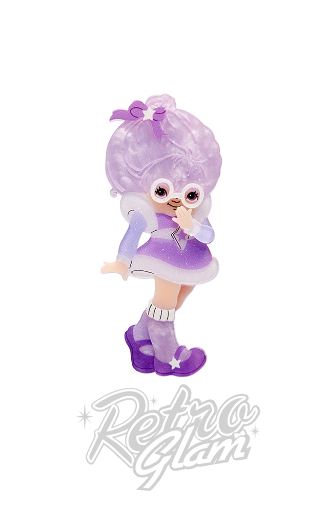 Erstwilder Shy Violet Brooch