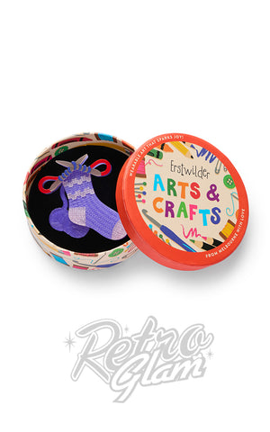 Erstwilder Sock It To Me Brooch box