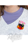Halloween cauldron brooch