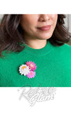 Erstwilder Strawflowers Brooch model