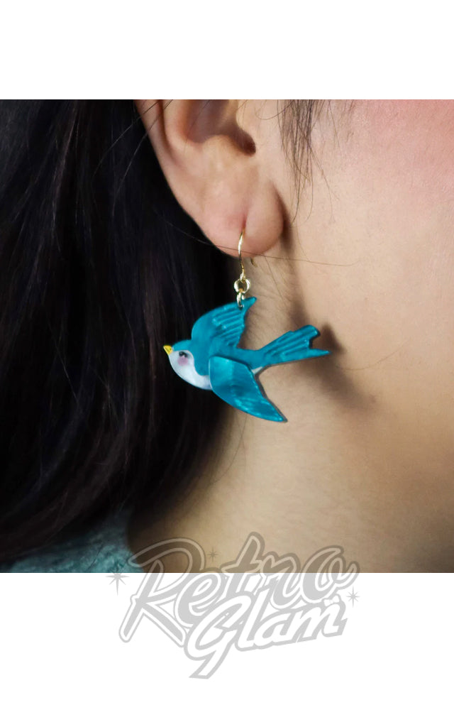 Erstwilder Graceful Swallow Drop Earrings