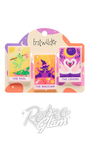 Erstwilder Tarot Simplified Mini Brooch Set of 3 card