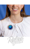 Erstwilder Tiny Blue Dot Brooch model