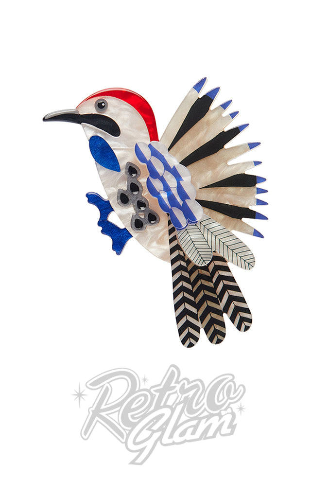 Erstwilder Wondrous Woodpecker Brooch