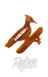 Erstwilder The Persistent Pileated Woodpecker Brooch back