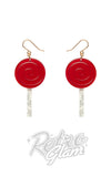 Erstwilder Wonka Lollypop Drop Earrings red