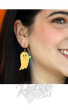 Erstwilder Halloween Earrings - Ghost irridescent model