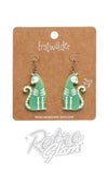 Erstwilder bone kitty drop earrings glow in the dark halloween