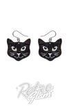 Erstwilder halloween kitty drop earrings