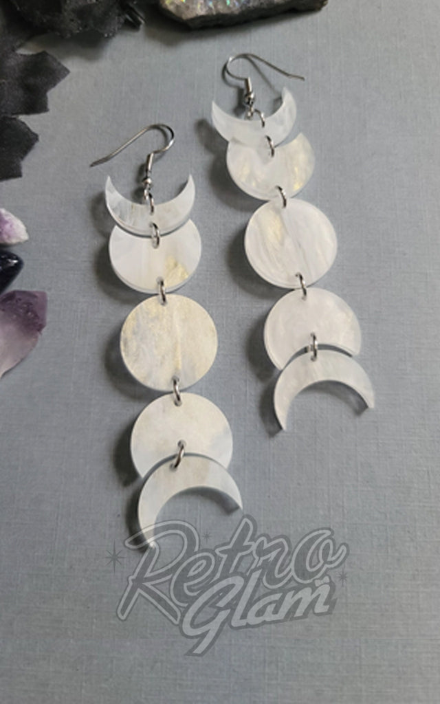 Fallen Pine Ivory Haze Full Moons Earrings