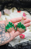 Hanging plant earrings