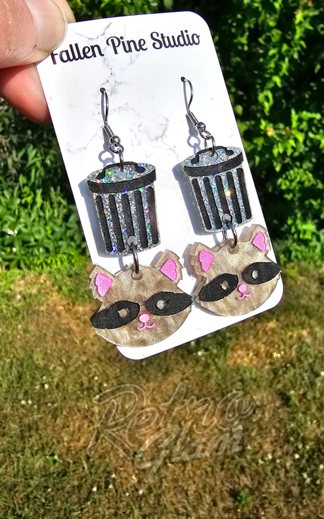 Fallen Pine Trash Pandas Earrings