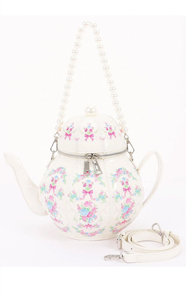 Teapot Handbag in White