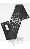 Wide Black Studded Elastic Belt gothic