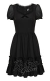 Hell Bunny Annette Dress in Black detail front