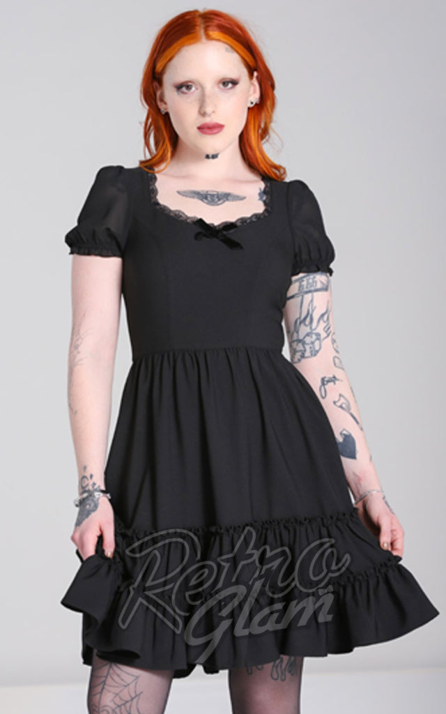 Hell Bunny Annette Dress in Black - L & XL left only