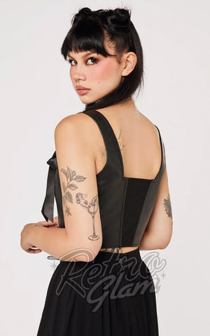 Hell Bunny Black Steel Corset back